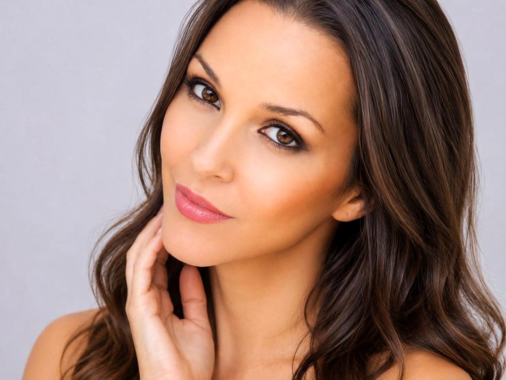 Close-up of glowing skin with natural light