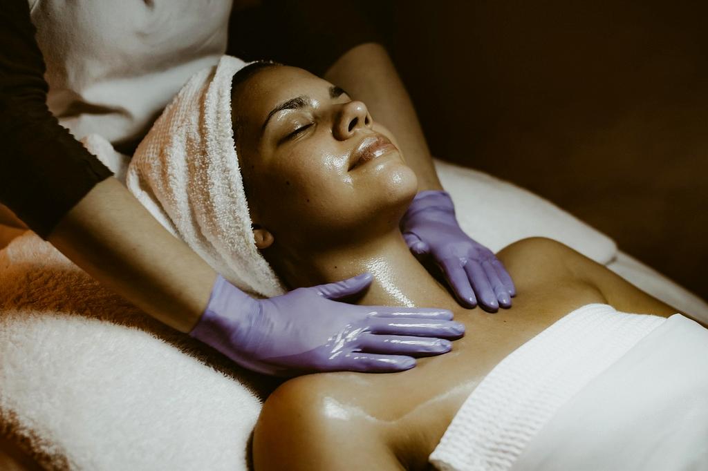 Specialist performing a hydrating facial treatment